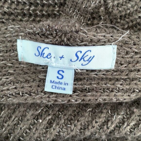 She + Sky knit charcoal sweater- size S - Picture 8 of 9